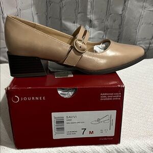Journee Collection Sand Mary Jane Heels